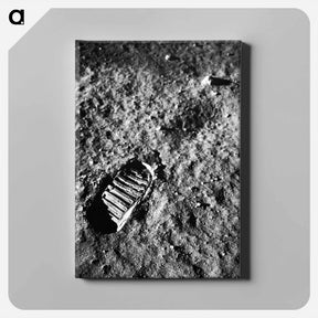 アートパネル-Astronaut’s Footprint in Lunar Soil - アポロ月面着陸 Canvas.