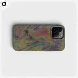 Reclining female nude in a landscape - アーノルド ピーター ワイズ クビンチャン Phone Case.