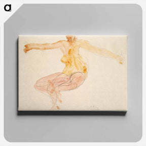 アートパネル-Nude woman dancing sensually - オーギュスト ロダン Canvas.