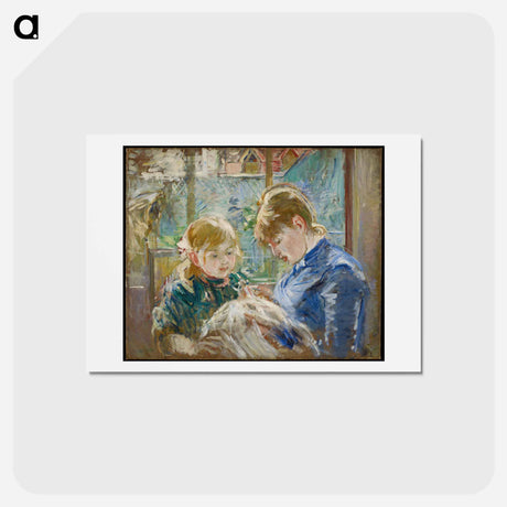 アートポストカード-The Artist's Daughter, Julie, with her Nanny
 - ベルト モリゾ Postcard.