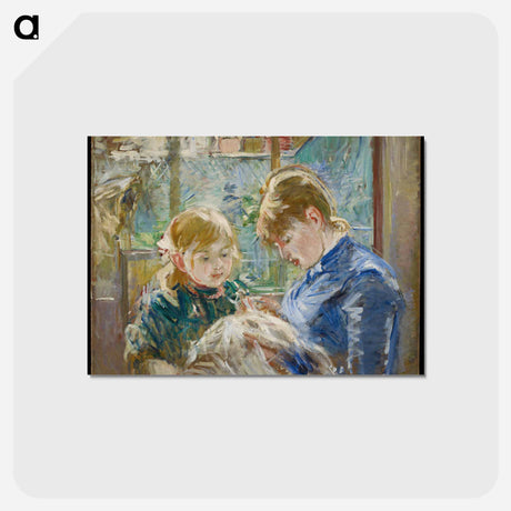 アートポストカード-The Artist's Daughter, Julie, with her Nanny
 - ベルト モリゾ Postcard.