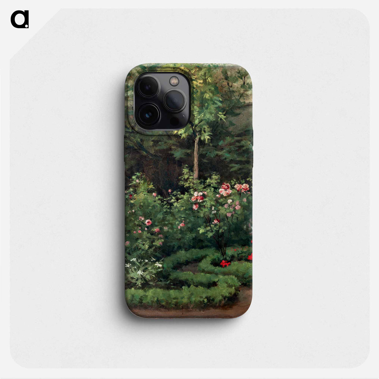 A Rose Garden - Camille Pissarro Phone Case.