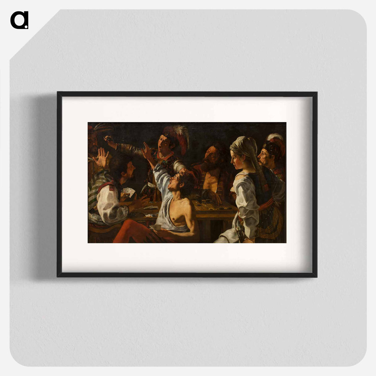 Card and Backgammon Players - Caravaggio Poster.