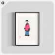 アートポスター-Chinese Woman in Coat Illustration
 - 中国の衣装 Poster.