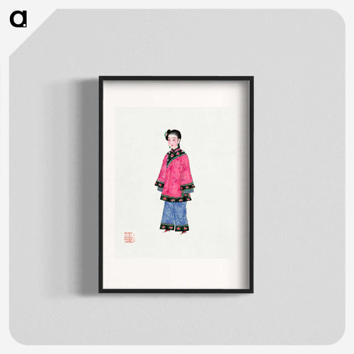 コートを着た中国の女 - 中国の衣装 Poster.