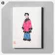 アートパネル-Chinese Woman in Coat Illustration
 - 中国の衣装 Canvas.