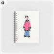 アートメモ帳-Chinese Woman in Coat Illustration
 - 中国の衣装 Memo.
