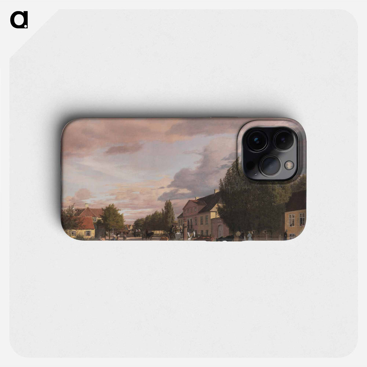 View of a Street in Østerbro outside Copenhagen - クリステン ケプケ Phone Case.