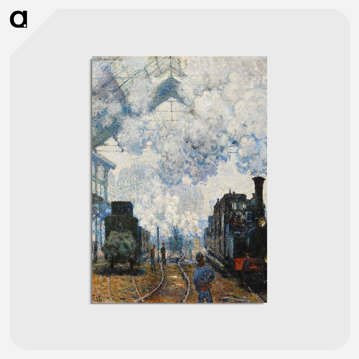 アートポストカード-Arrival of the Normandy Train - クロード モネ Postcard.