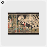 アートポストカード-Mitsukuni Defying the Skeleton Specter
 - ダラス美術館 Postcard.