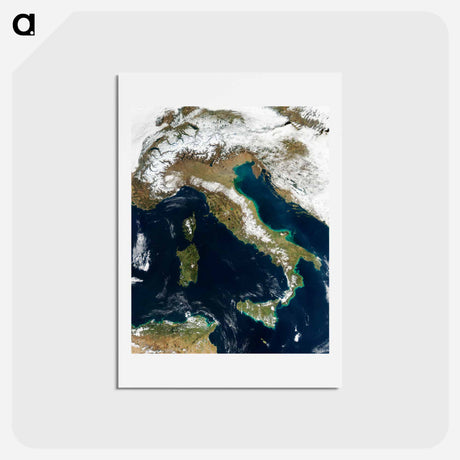アートポストカード-Alps Under Snow
 - 上空からの地球 Postcard.