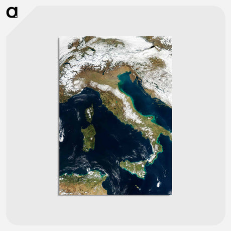 アートポストカード-Alps Under Snow
 - 上空からの地球 Postcard.