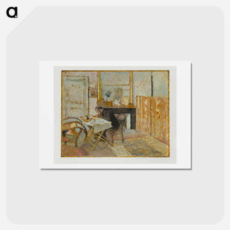 アートポストカード-Ker-Xavier Roussel Reading - エドゥアール ヴュイヤール Postcard.