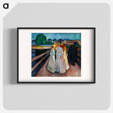 On the Bridge - Edvard Munch Poster.