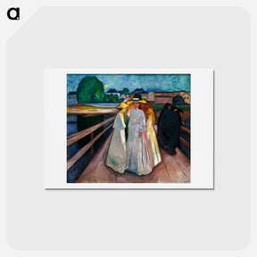 アートポストカード-On the Bridge - エドヴァルド ムンク Postcard.