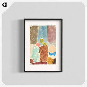アートポスター-Color study after Delacroix's painting Dante and Virgil in the Underworld, Louvre - エドヴァルド ウェイ Poster.