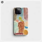 Color study after Delacroix's painting Dante and Virgil in the Underworld, Louvre - エドヴァルド ウェイ Phone Case.