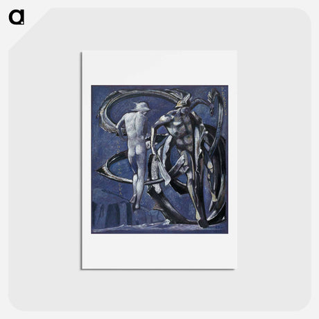 アートポストカード-Perseus and Andromeda, study for The Doom Fulfilled - エドワード バーン ジョーンズ Postcard.