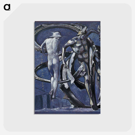 アートポストカード-Perseus and Andromeda, study for The Doom Fulfilled - エドワード バーン ジョーンズ Postcard.