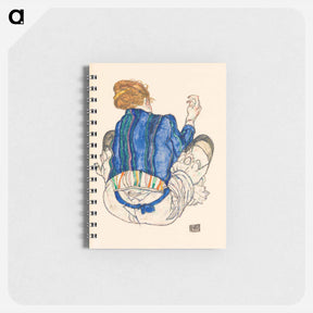 アートメモ帳-Seated Woman, Back View - エゴン シーレ Memo.