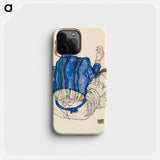 Seated Woman, Back View - エゴン シーレ Phone Case.