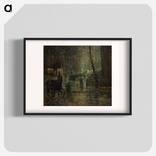 Wet Night, Gramercy Park - アーネスト ローソン Poster.