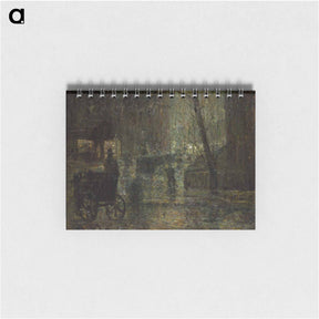 アートメモ帳-Wet Night, Gramercy Park - アーネスト ローソン Memo.