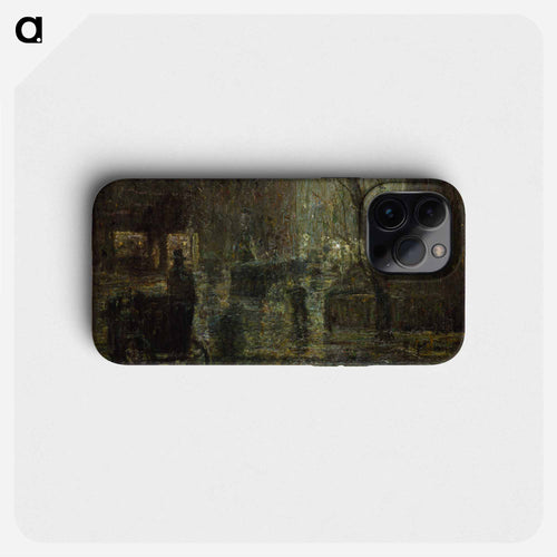 Wet Night, Gramercy Park - アーネスト ローソン Phone Case.