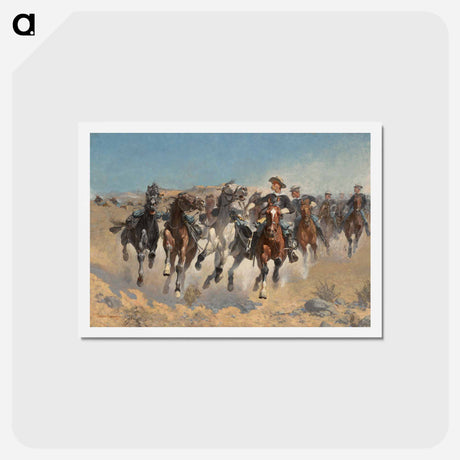 アートポストカード-Dismounted: The Fourth Troopers Moving the Led Horses
 - フレデリック レミントン Postcard.