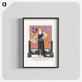 アートポスター-La belle dame sans merci: Robe du soir, de Worth fashion illustration - ジョージ バービエ Poster.