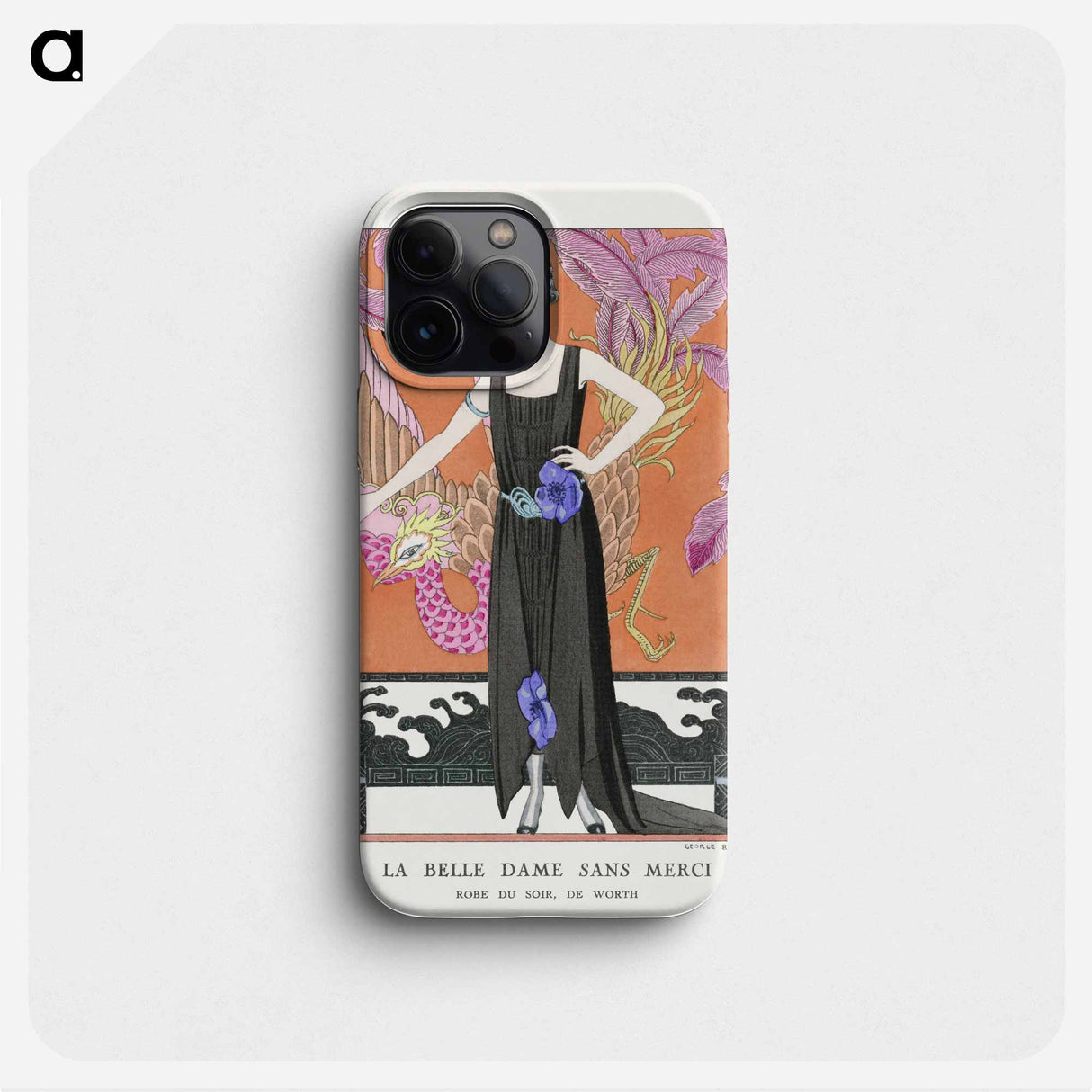 Lady Belle Sans Merci: Robe du soir, Worth fashion illustration - Georges Barbier Phone Case.