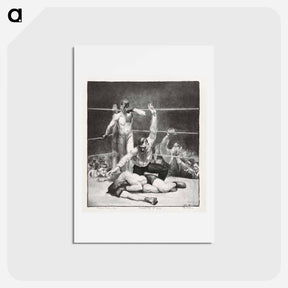 アートポストカード-Counted out, first stone - ジョージ ベローズ Postcard.