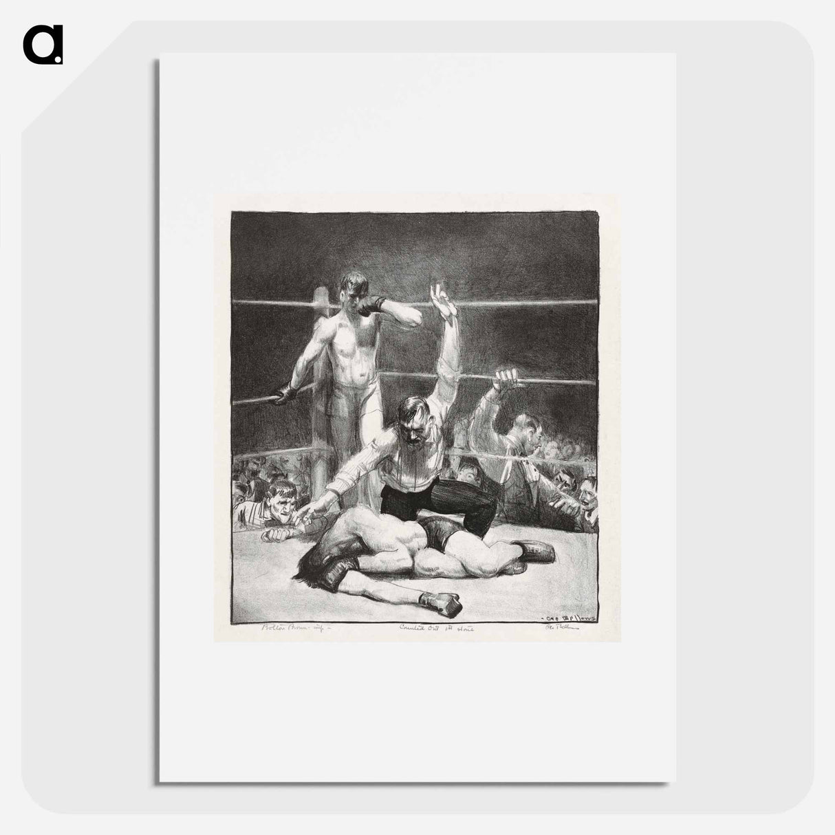 Counted out, first stone - George Bellows Poster.