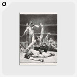 アートポストカード-Counted out, first stone - ジョージ ベローズ Postcard.