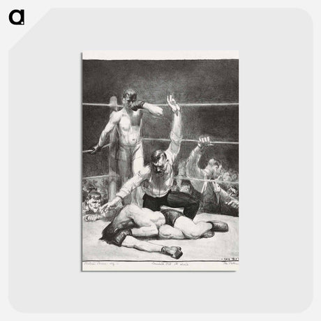 アートポストカード-Counted out, first stone - ジョージ ベローズ Postcard.