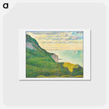 アートポストカード-Seascape at Port-en-Bessin, Normandy - ジョルジュ スーラ Postcard.