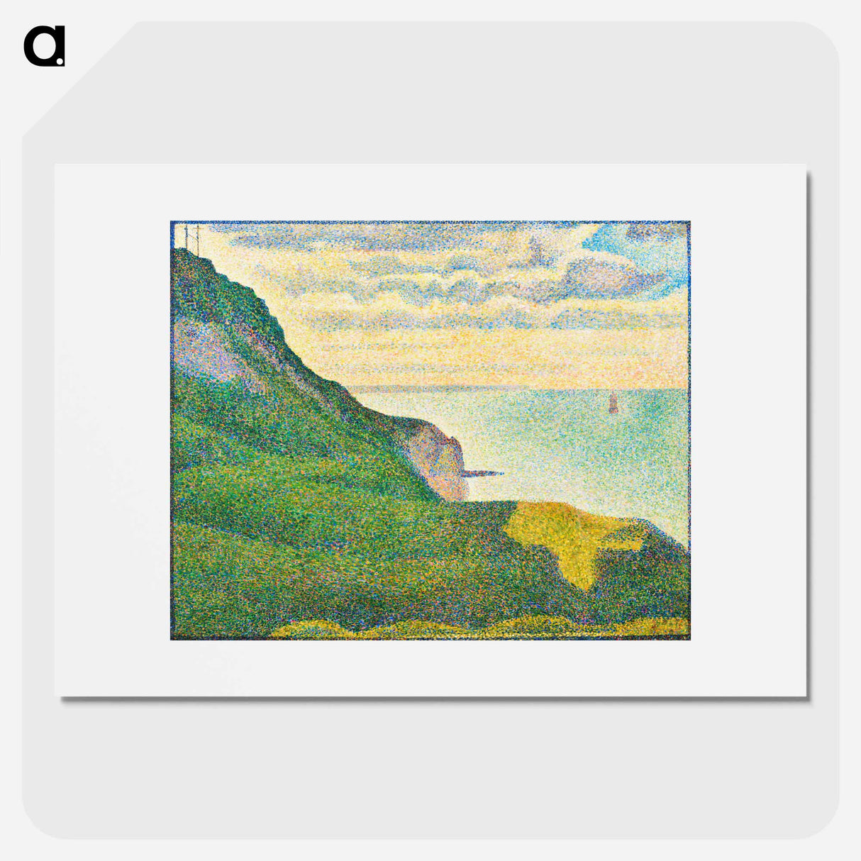 Seascape at Port-en-Bessin, Normandy - ジョルジュ スーラ Poster.