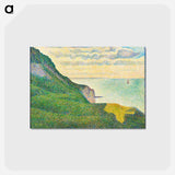 アートポストカード-Seascape at Port-en-Bessin, Normandy - ジョルジュ スーラ Postcard.