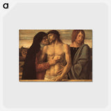 アートポストカード-Dead Christ Supported by Madonna and St. John - ジョヴァンニ ベッリーニ Postcard.