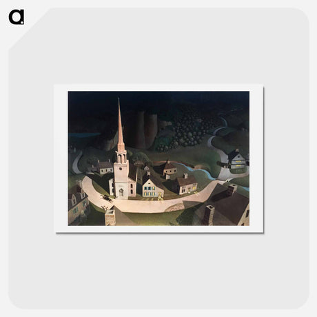 アートポストカード-Midnight Ride of Paul Revere - グラント ウッド Postcard.