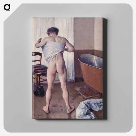 アートパネル-Man at His Bath - ギュスターヴ カイユボット Canvas.