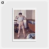 アートポストカード-Man at His Bath - ギュスターヴ カイユボット Postcard.
