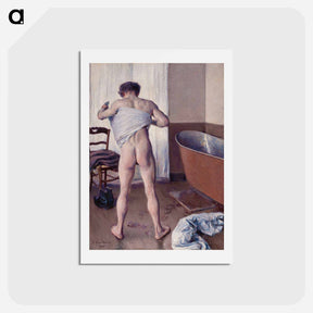 アートポストカード-Man at His Bath - ギュスターヴ カイユボット Postcard.