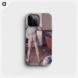 Man at His Bath - ギュスターヴ カイユボット Phone Case.