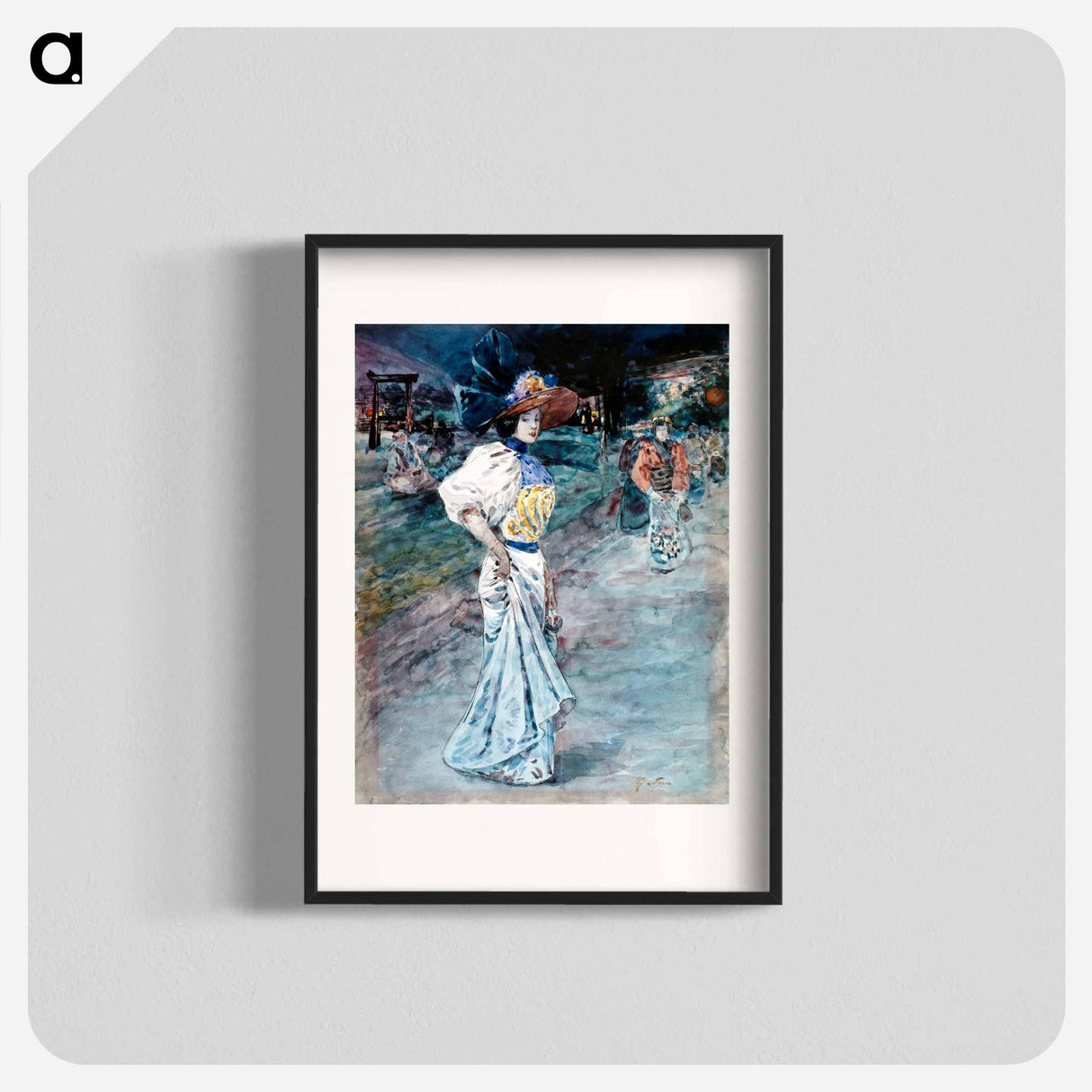 Elegant in a Japanese garden - アンリ ソム Poster.