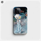 Elegant in a Japanese garden - アンリ ソム Phone Case.