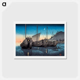 アートポストカード-Junks in Inatori Bay, Izu - 高橋 宏明 Postcard.