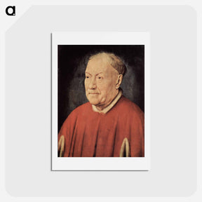 アートポストカード-Portrait of Cardinal Albergati - ヤン ファン エイク Postcard.