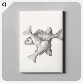 アートパネル-Three fishes - ジャン ベルナール Canvas.