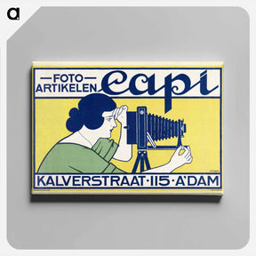 アートパネル-Fotoartikelen Capi; Kalverstraat 115 Amsterdam by Johann Georg van Caspel - ヨハン ヘオルフ ファン カスペル Canvas.